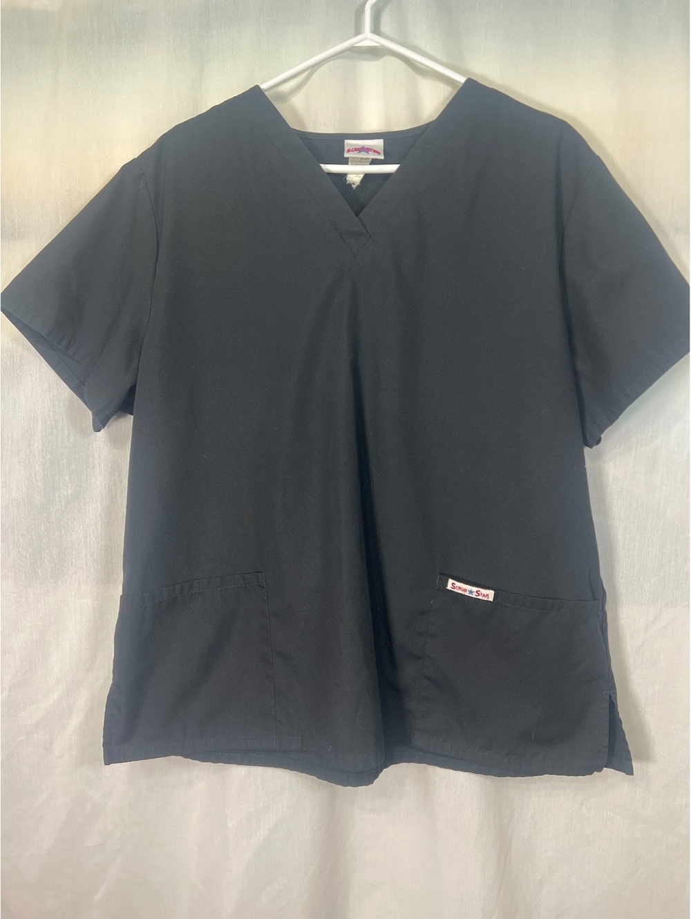 Scrub Star Black Scrub Top Women's XL